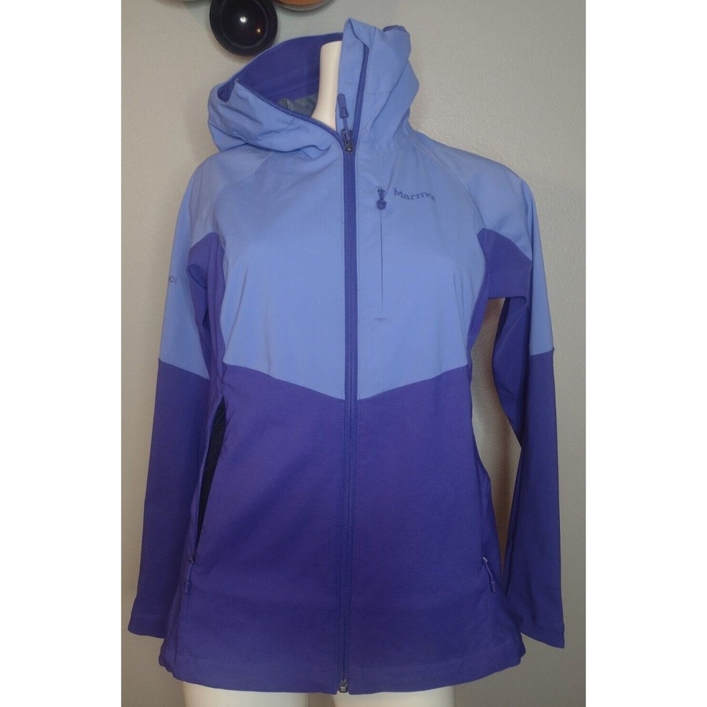 Marmot Women Minimalist Jacket Medium Purple Full Zip Hooded Lightweight 2017 LL